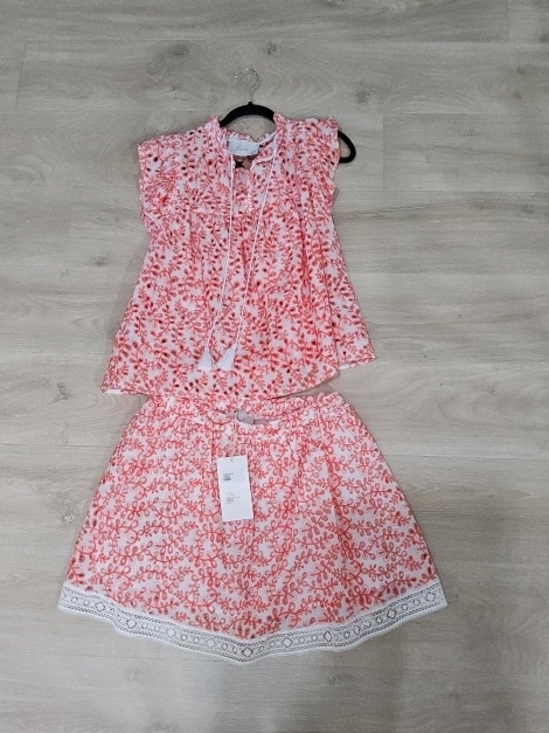 Kasia Dresses & Skirts - Girls Pink Floral Two-Piece Dress Set|| Size Large Top Medium Skirt